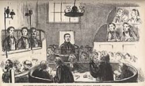 sketch of the trial